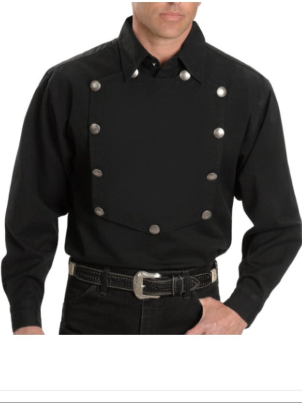 SCULLY SIZE 3XL BIB SHIRT BLACK